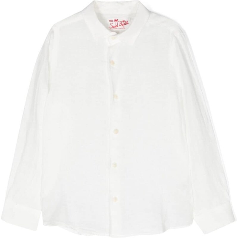 MC2 Saint Barth Kids Agnes linen shirt - White