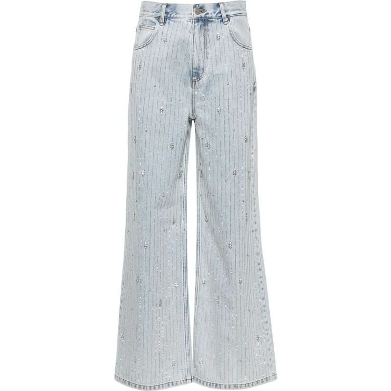 【SANDRO】Rhinestone Embellished Wide Leg Jeans in Sand 34198507~sand_1737117743671_1.webp