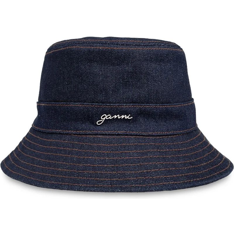 GANNI denim bucket hat - Blue - GLAMI.eco