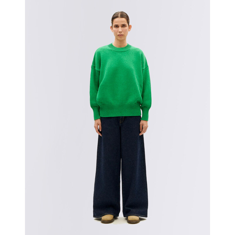 Thinking MU Green Petra Knitted Sweater GREEN