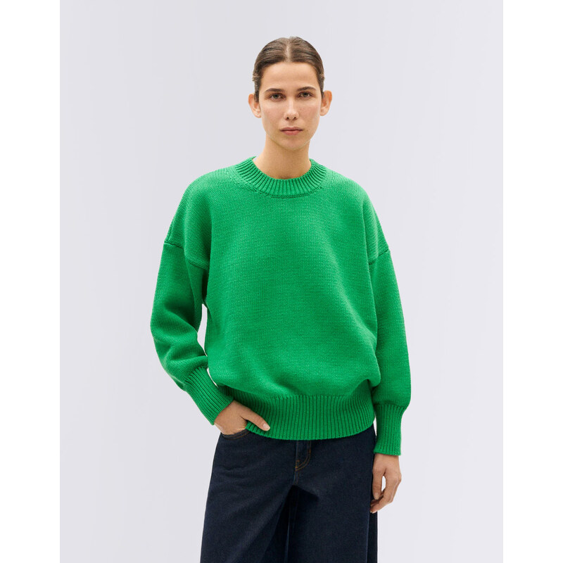 Thinking MU Green Petra Knitted Sweater GREEN