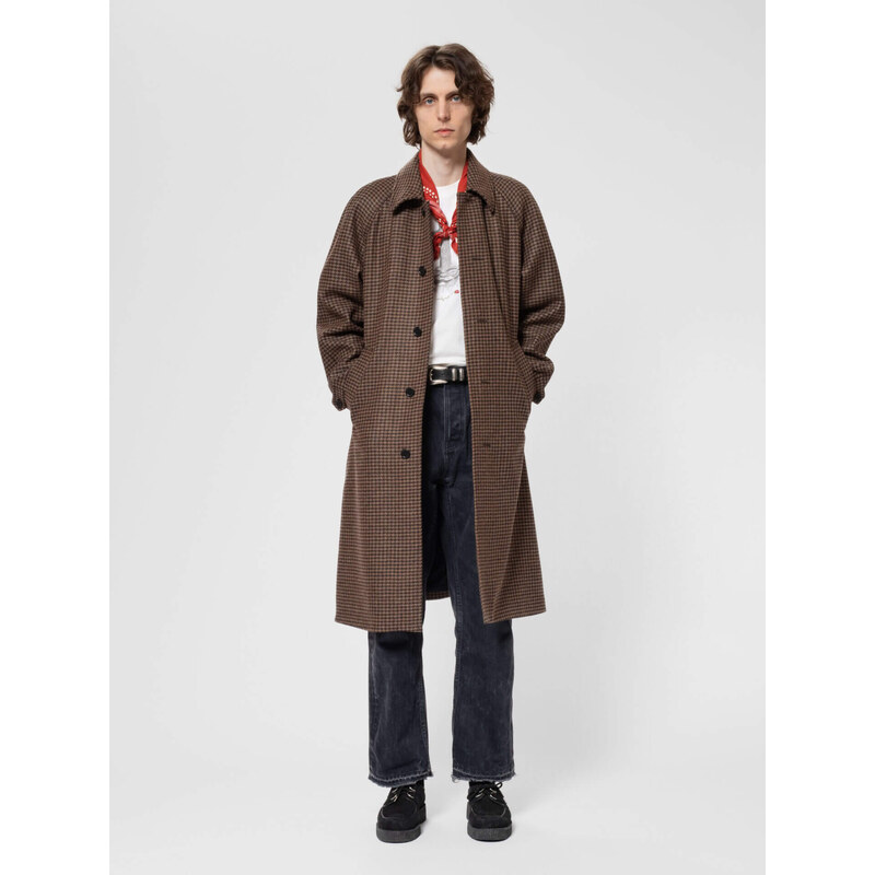 Nudie Jeans Will Overcoat Brown Men s Organic Jackets GLAMI.eco