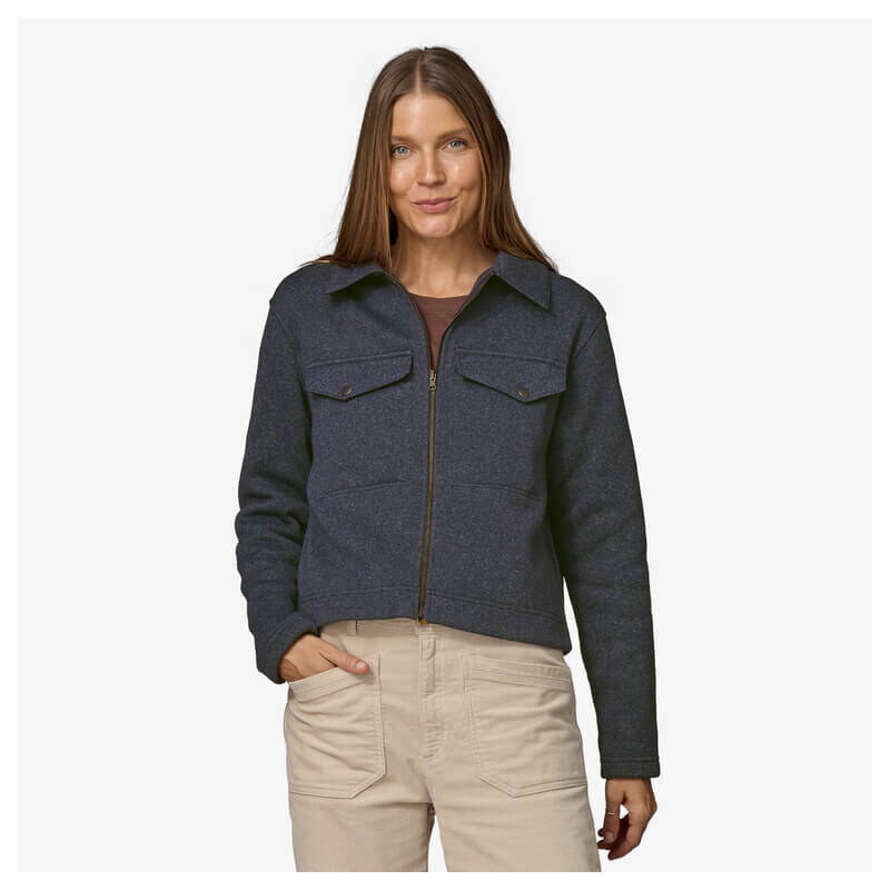 Patagonia Women s Better Sweater Zippered Fleece Chore Jacket in Pitch Blue GLAMI.eco