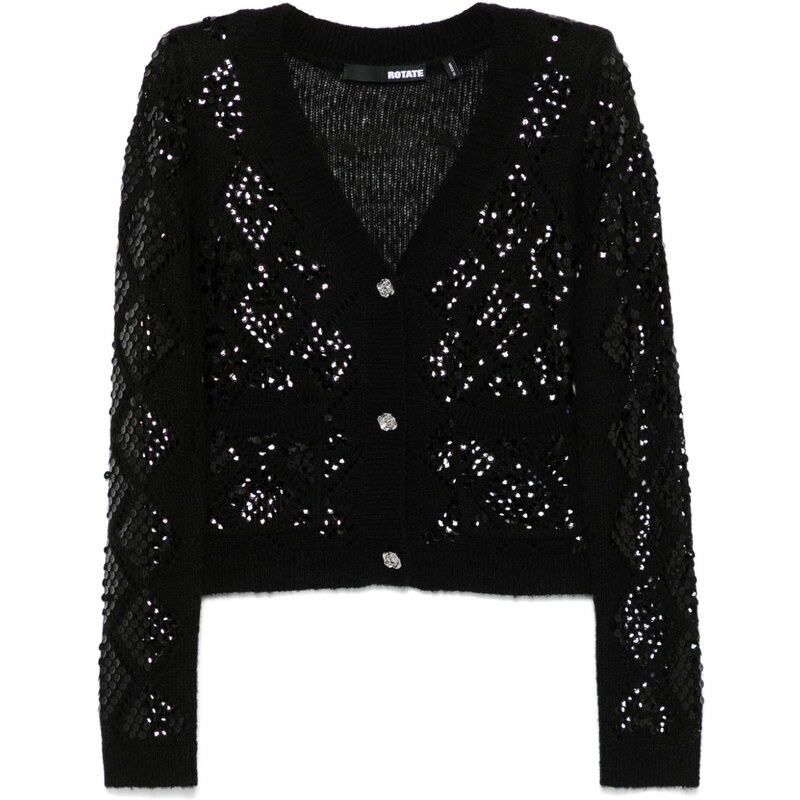 ROTATE BIRGER CHRISTENSEN sequin-embellished cardigan - Black