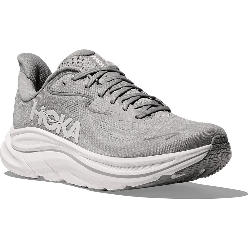 Men's Clifton 10 Running Shoe by HOKA for Men, Stellar Grey / Stardust / 42