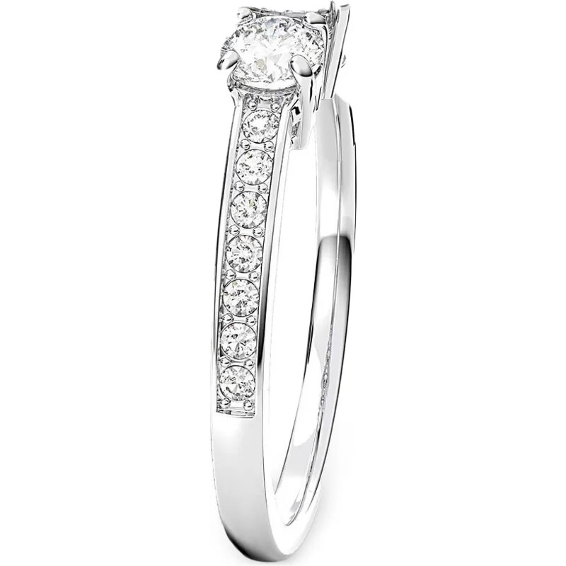 Swarovski three-stone pave-set ring - Grey