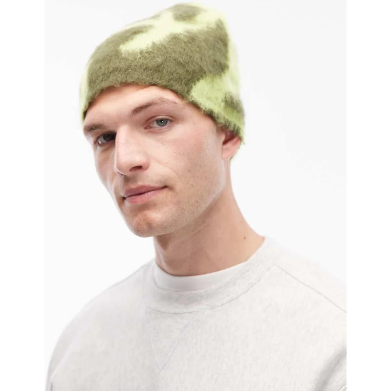 Gramicci mohair burly running man beanie in green - GLAMI.eco