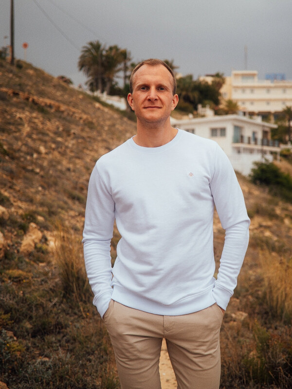 Zdravé tričko.cz Pánská mikina Core bílá