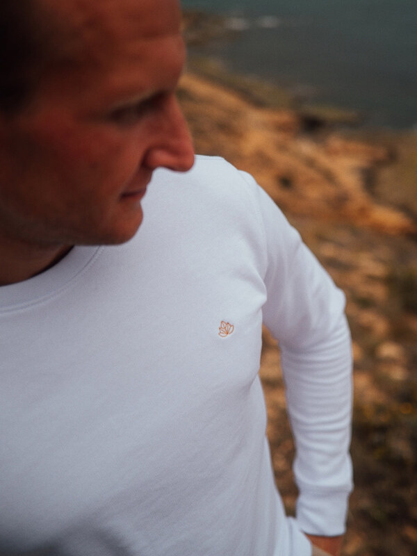 Zdravé tričko.cz Pánská mikina Core bílá