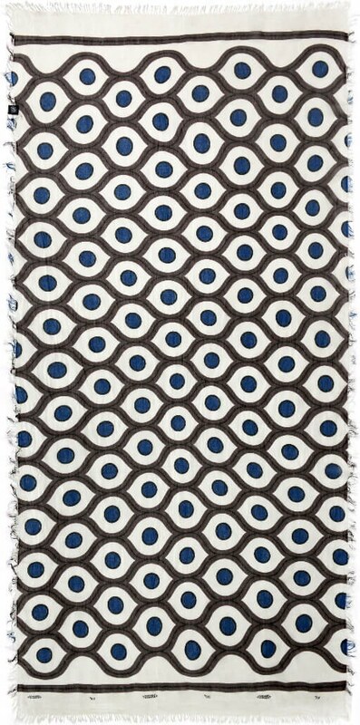 InnBamboo Itálie Dámský šátek ESCHER 02 bambus grey blue