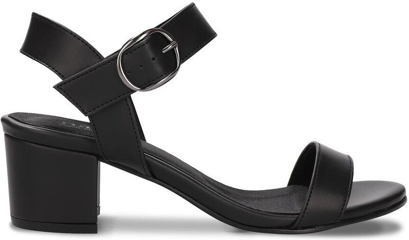 Nae Vegan Shoes Zinnia Black Vegan Heeled Sandals With Straps