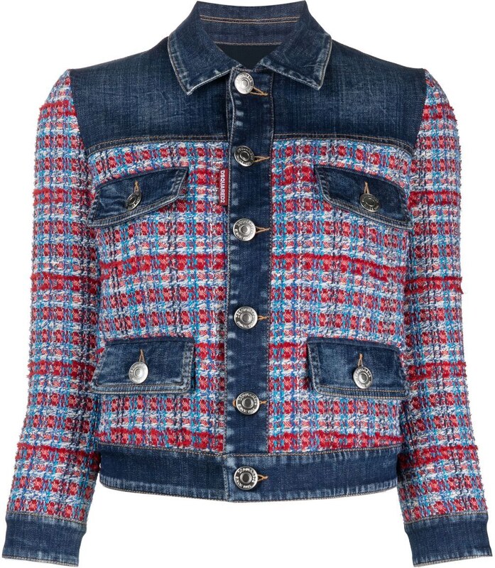 DSQUARED2 panelled denim jacket - Blue