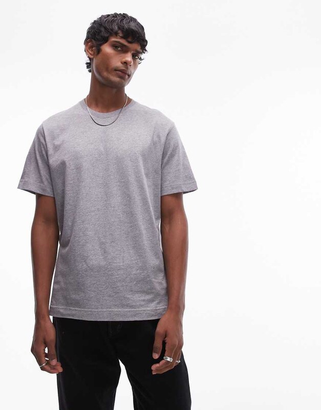 ARKET jersey t-shirt in grey
