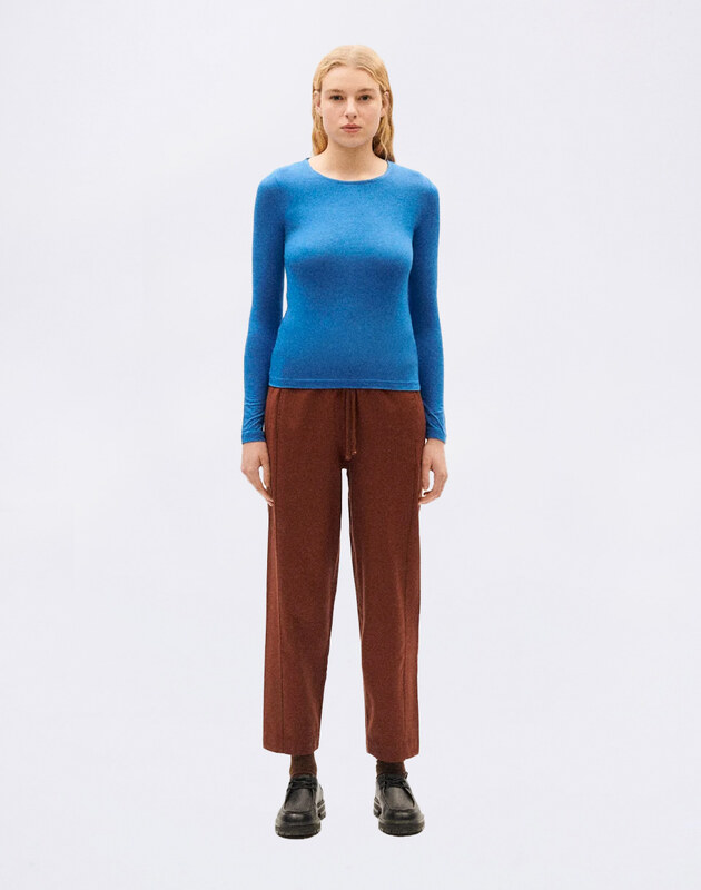 Thinking MU Blue Brisa Cachemire Top BLUE