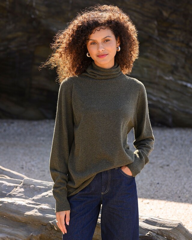 Celtic & Co. Supersoft Slouch Roll Neck Jumper