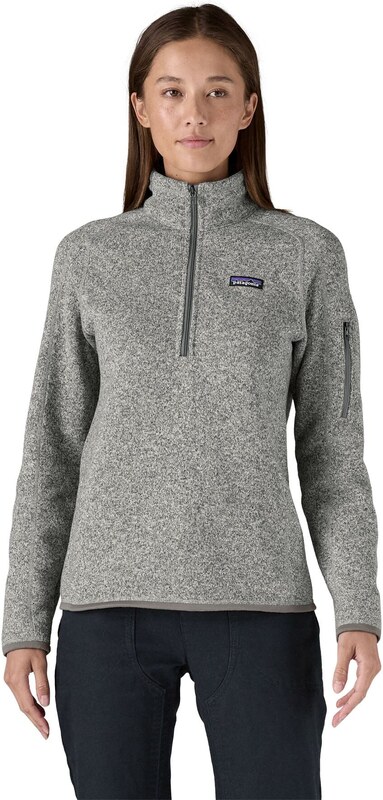 Patagonia Women's Better Sweater 1/4 Zip Fleece, Birch White / S