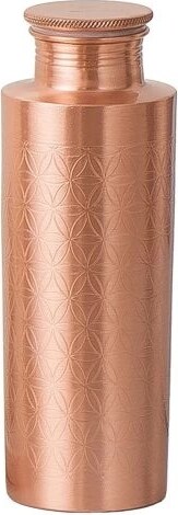 Forrest & Love měděná lahev na vodu gravírovaná Květ života 700 ml