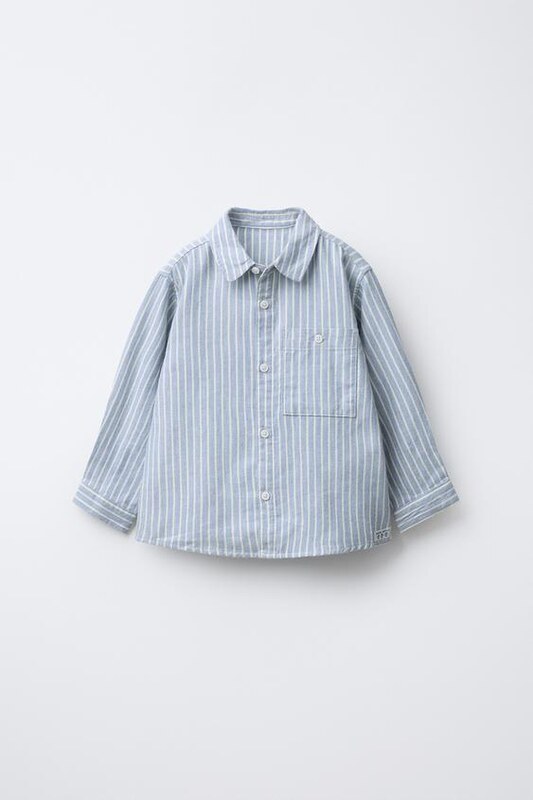 ZARA SOFT TOUCH STRIPED SHIRT Blue 1½ years (86 cm)