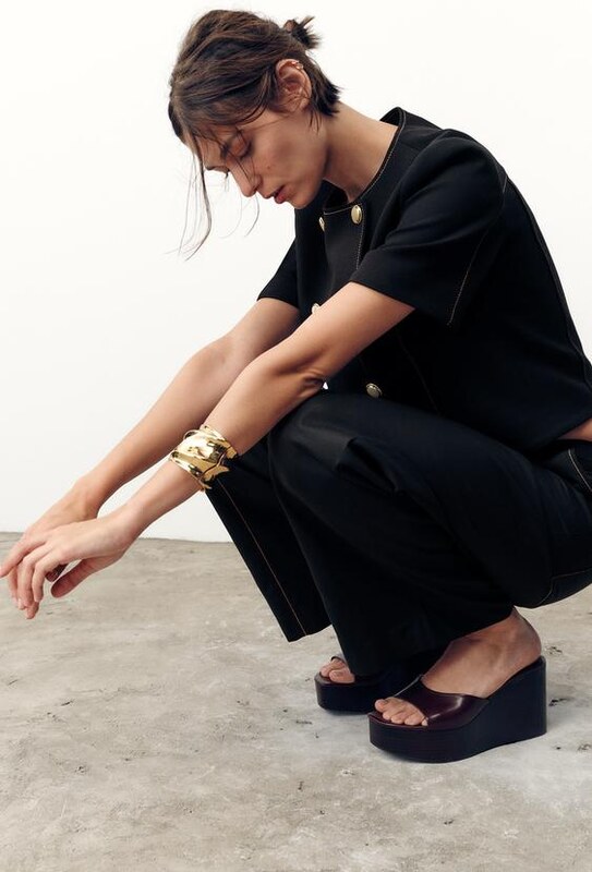 ZARA IRREGULAR METAL BRACELET Golden M