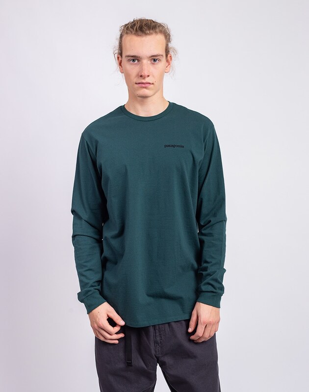 Patagonia M's L/S P-6 Logo Responsibili-Tee Cascade Green