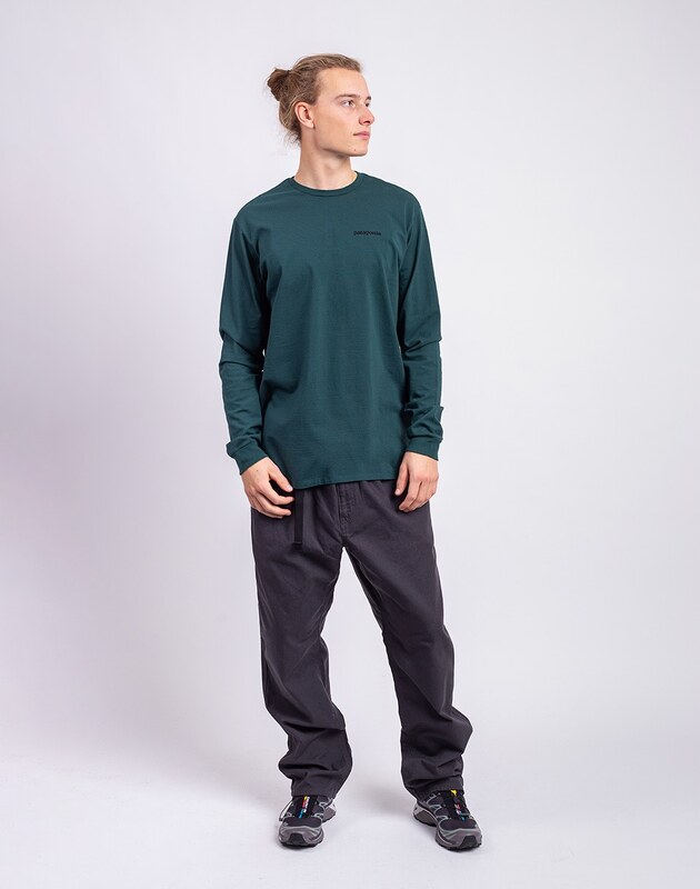 Patagonia M's L/S P-6 Logo Responsibili-Tee Cascade Green