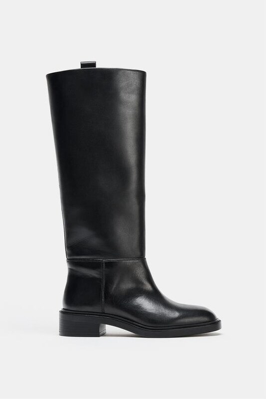 ZARA LEATHER RIDING BOOT Black 2