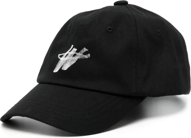 We11done logo-print baseball cap - Black
