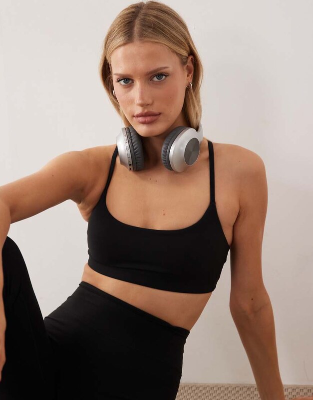 ARKET co-ord soft seamless sports bra in black