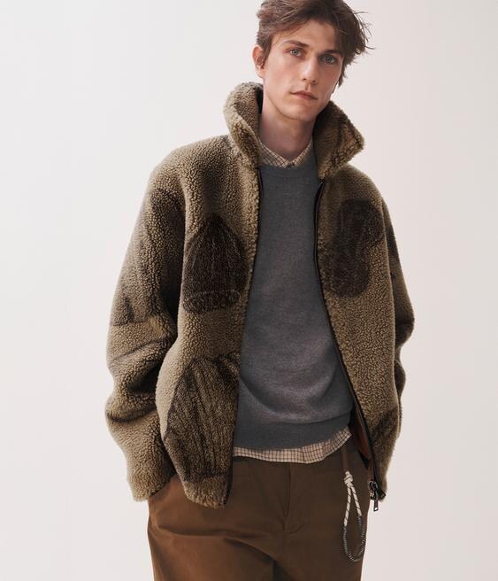 ZARA CEDRIC GROLET WOOL JACQUARD OVERSHIRT Toffee S - GLAMI.eco