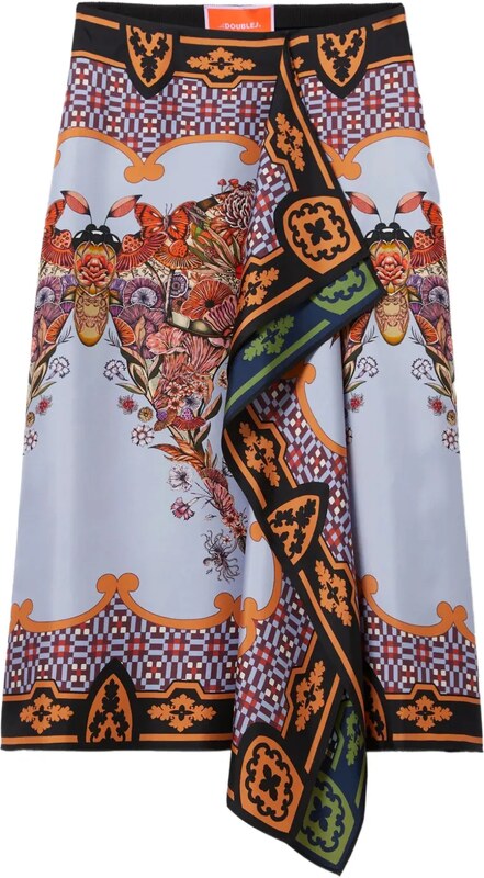 La DoubleJ Scarf ruffled skirt - Blue