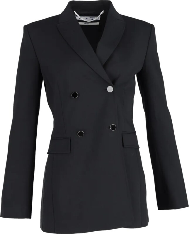 Off-White Pre-Owned double-breasted wool blazer - Black