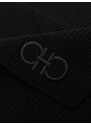 Ferragamo embroidered logo scarf - Black