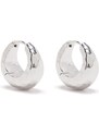 DOWER AND HALL chunky tapered nomad huggie hoops - Silver