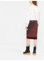 Stella McCartney striped knitted midi skirt - Red