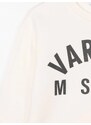 MSGM Kids Varsity logo-print sweatshirt - Neutrals