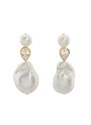 Completedworks gold vermeil-plated pearl drop earrings