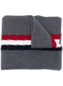 Moncler Enfant logo-patch ribbed scarf - Grey