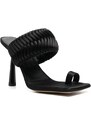 GIABORGHINI 115mm leather heeled sandals - Black