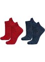 Janus Norsko Janus merino ponožky LW Red Blue 2-pack