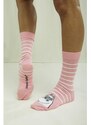 VNS Organic socks Moomin Stripe Socks 35-38 pink vegan ponožky