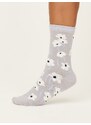 Thought Fashion UK Bavlněné ponožky Summer Poppies grey 37-40
