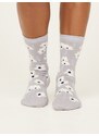 Thought Fashion UK Bavlněné ponožky Summer Poppies grey 37-40