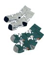 NordicBuddies Finsko Dětské ponožky Moomin grey green 2-pack 37-39