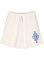 Marcelo Burlon County of Milan elasticated-waistband cotton shorts - Neutrals