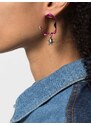 Hugo Kreit charm-detail hoop earrings - Pink