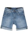 DONDUP KIDS logo-patch denim shorts - Blue