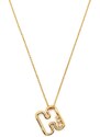 Missoma pearl-embellished initial pendant necklace - Gold