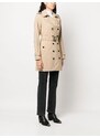 Save The Duck double-breasted lightweight trench coat - Brown