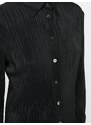Atlein plissé button-up shirt - Black