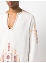 MARANT Ilya geometric-embroidery shirt - White